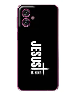Чехол для Motorola Moto G55 с картинкой «Вертикаль веры Jesus»