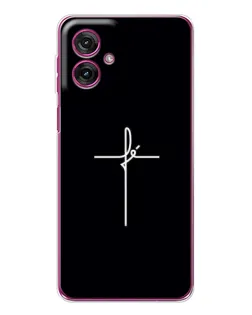 Чехол для Motorola Moto G55 с картинкой «Тонкий крест»