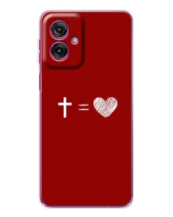 Чехол для Motorola Moto G55 с картинкой «Уравнение любви»