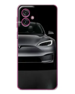 Чехол для Motorola Moto G55 с картинкой «Tesla Model S Look»