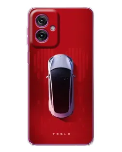 Чехол для Motorola Moto G55 с картинкой «Tesla Top View»