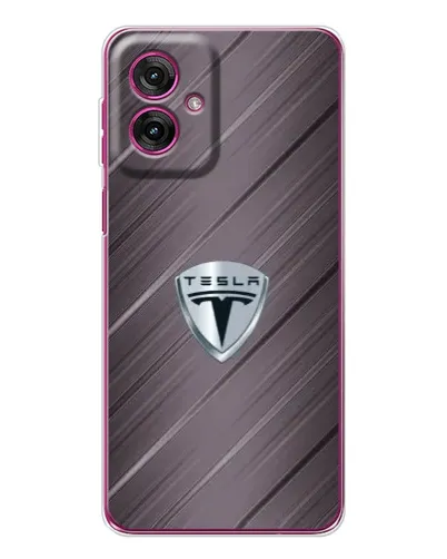 Чехол для Motorola Moto G55 с картинкой «Металлическая текстура Tesla» Чехол для Motorola Moto G55 с картинкой «Металлическая текстура Tesla»