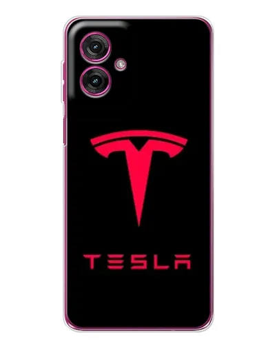 Чехол для Motorola Moto G55 с картинкой «Tesla Red Logo» Чехол для Motorola Moto G55 с картинкой «Tesla Red Logo»
