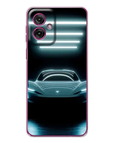 Чехол для Motorola Moto G55 с картинкой «Tesla в неоне» Чехол для Motorola Moto G55 с картинкой «Tesla в неоне»