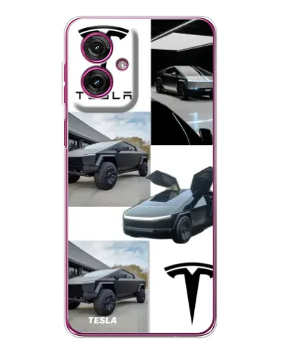 Чехол для Motorola Moto G55 с картинкой «Коллаж Cybertruck Tesla» Чехол для Motorola Moto G55 с картинкой «Коллаж Cybertruck Tesla»