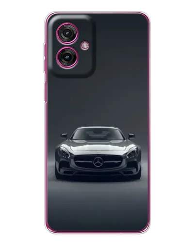 Чехол для Motorola Moto G55 с картинкой «Mercedes на черном»