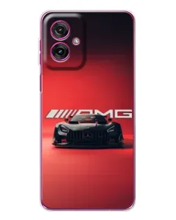 Чехол для Motorola Moto G55 с картинкой «Mercedes AMG — красная линия»