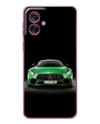 Чехол для Motorola Moto G55 с картинкой «Mercedes — неоновый лого»