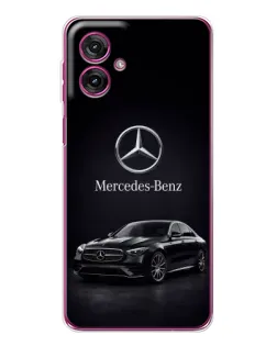 Чехол для Motorola Moto G55 с картинкой «Mercedes — решетка радиатора»