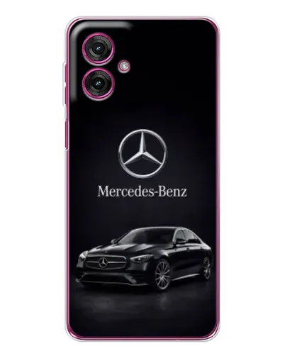 Чехол для Motorola Moto G55 с картинкой «Mercedes — решетка радиатора»