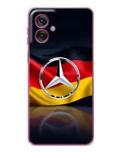 Чехол для Motorola Moto G55 с картинкой «Mercedes — флаг Германии»
