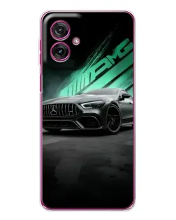Чехол для Motorola Moto G55 с картинкой «Темный Mercedes AMG»