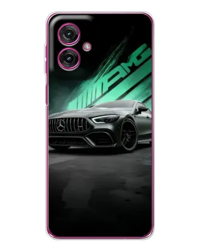 Чехол для Motorola Moto G55 с картинкой «Темный Mercedes AMG»