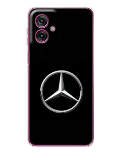 Чехол для Motorola Moto G55 с картинкой «Mercedes классический лого»