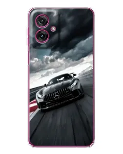 Чехол для Motorola Moto G55 с картинкой «Гоночный Mercedes AMG»