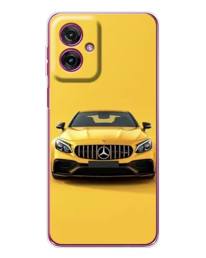 Чехол для Motorola Moto G55 с картинкой «Желтый Mercedes GT»