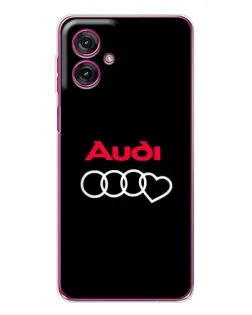 Чехол для Motorola Moto G55 с картинкой «Логотип Audi Heart»