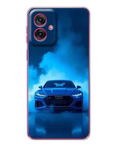 Чехол для Motorola Moto G55 с картинкой «Audi — голубая энергия» Чехол для Motorola Moto G55 с картинкой «Audi — голубая энергия»