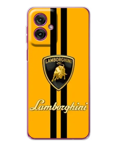 Чехол для Motorola Moto G55 с картинкой «Lamborghini Stripe желтый»