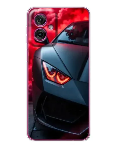 Чехол для Motorola Moto G55 с картинкой «Lamborghini красное сияние»