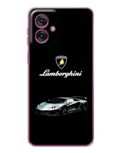 Чехол для Motorola Moto G55 с картинкой «Логотип Lamborghini классика»