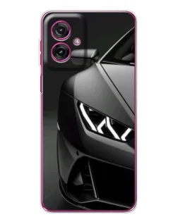 Чехол для Motorola Moto G55 с картинкой «Lamborghini фары детализация»