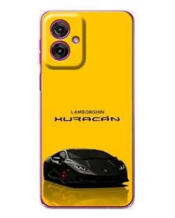 Чехол для Motorola Moto G55 с картинкой «Lamborghini Huracan черный»