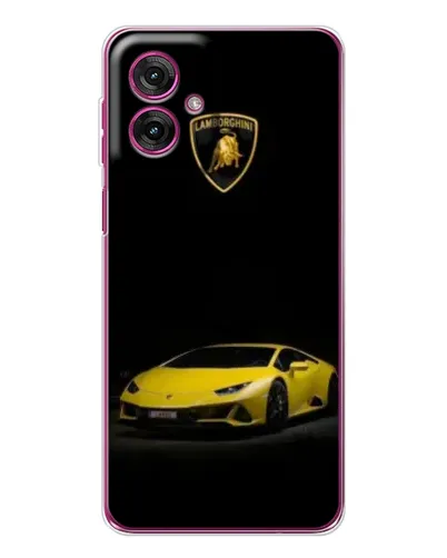 Чехол для Motorola Moto G55 с картинкой «Lamborghini желтый акцент»