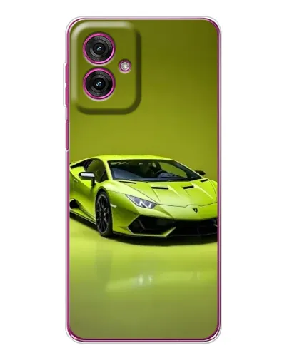 Чехол для Motorola Moto G55 с картинкой «Салатовый Lamborghini Huracan»