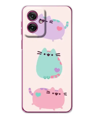 Чехол для Motorola Moto G55 с картинкой «Pusheen трио» Чехол для Motorola Moto G55 с картинкой «Pusheen трио»