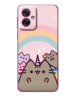 Чехол для Motorola Moto G55 с картинкой «Единорог Pusheen»