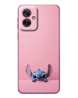 Чехол для Motorola Moto G55 с картинкой «Stitch выглядывает»