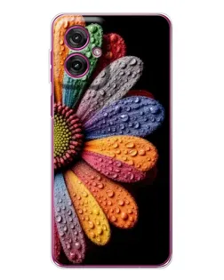 Чехол для Motorola Moto G55 с картинкой «Радужный цветок» Чехол для Motorola Moto G55 с картинкой «Радужный цветок»