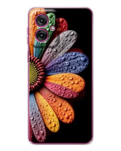 Чехол для Motorola Moto G55 с картинкой «Радужный цветок» Чехол для Motorola Moto G55 с картинкой «Радужный цветок»