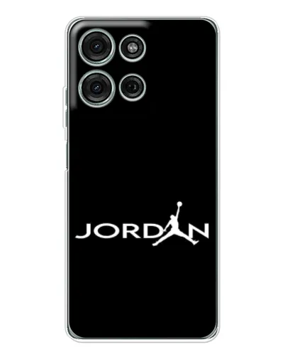 Чехол для Motorola MOTO G56 с картинкой «Jordan White Logo»