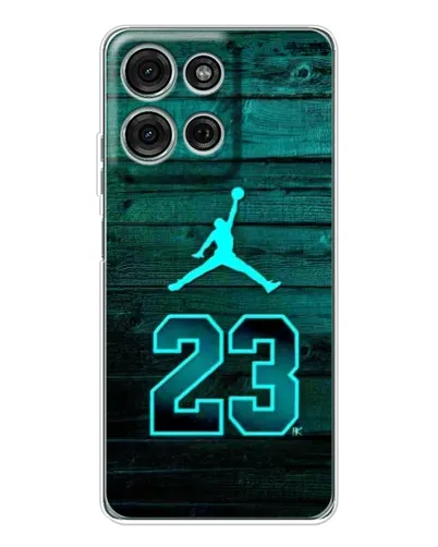 Чехол для Motorola MOTO G56 с картинкой «Jordan Cyan 23»