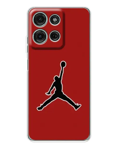 Чехол для Motorola MOTO G56 с картинкой «Jordan Red Back»