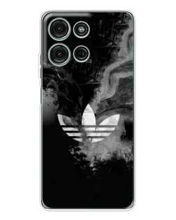 Чехол для Motorola MOTO G56 с картинкой «Абстрактный дым Adidas»