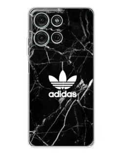 Чехол для Motorola MOTO G56 с картинкой «Белый мрамор Adidas»