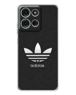 Чехол для Motorola MOTO G56 с картинкой «Adidas Карбоновая текстура»
