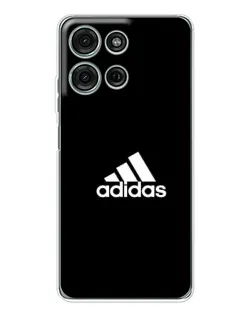 Чехол для Motorola MOTO G56 с картинкой «Черная классика Adidas»