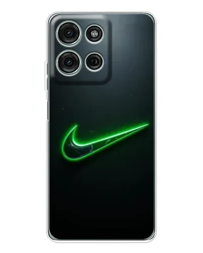Чехол для Motorola MOTO G56 с картинкой «Неоновый контур Nike»