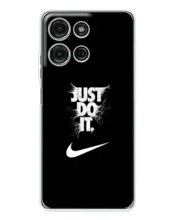 Чехол для Motorola MOTO G56 с картинкой «Текстовый принт Nike»