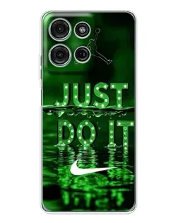 Чехол для Motorola MOTO G56 с картинкой «Зеленый неоновый Nike»