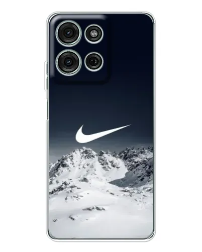 Чехол для Motorola MOTO G56 с картинкой «Nike — зимние горы»