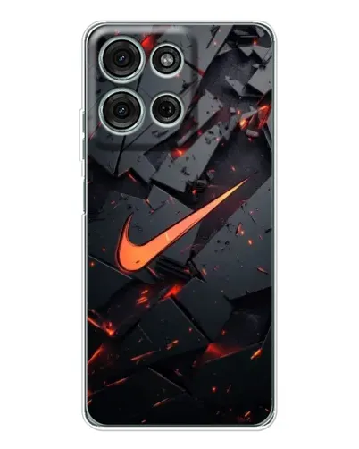 Чехол для Motorola MOTO G56 с картинкой «Nike — эффект разломов»