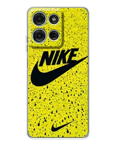 Чехол для Motorola MOTO G56 с картинкой «Желтый текстурный Nike»