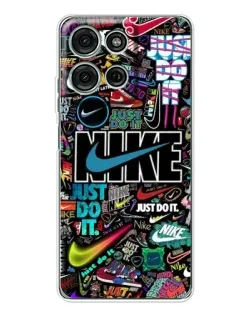 Чохол для Motorola MOTO G56 з картинкою «Яскравий колаж Nike»