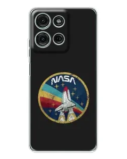 Чехол для Motorola MOTO G56 с картинкой «NASA — эмблема миссии»