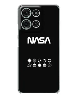 Чехол для Motorola MOTO G56 с картинкой «NASA — технический принт»